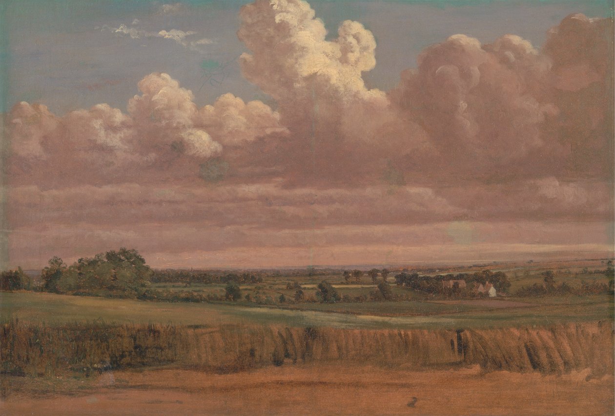 Landschap met korenveld door Lionel Constable