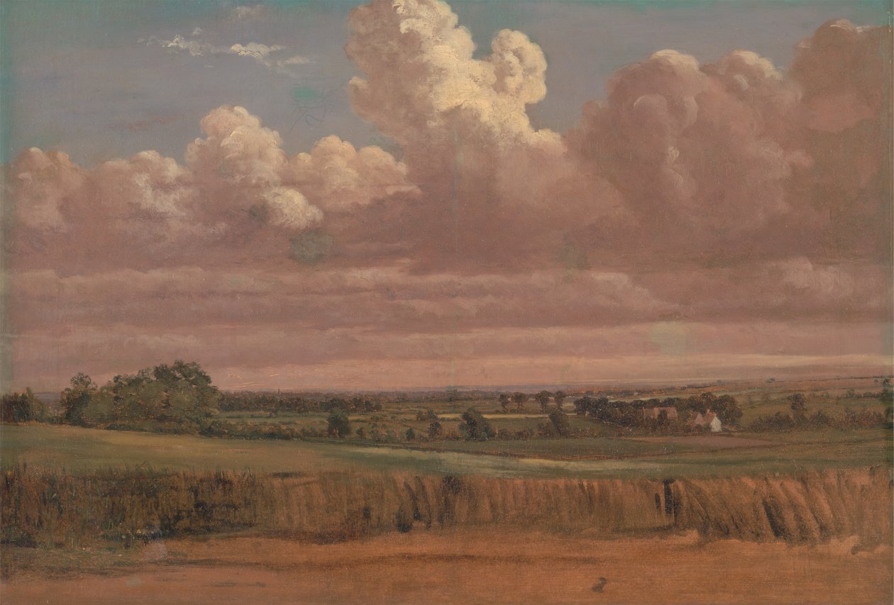 Landschap met korenveld, ca. 1850s door Lionel Constable