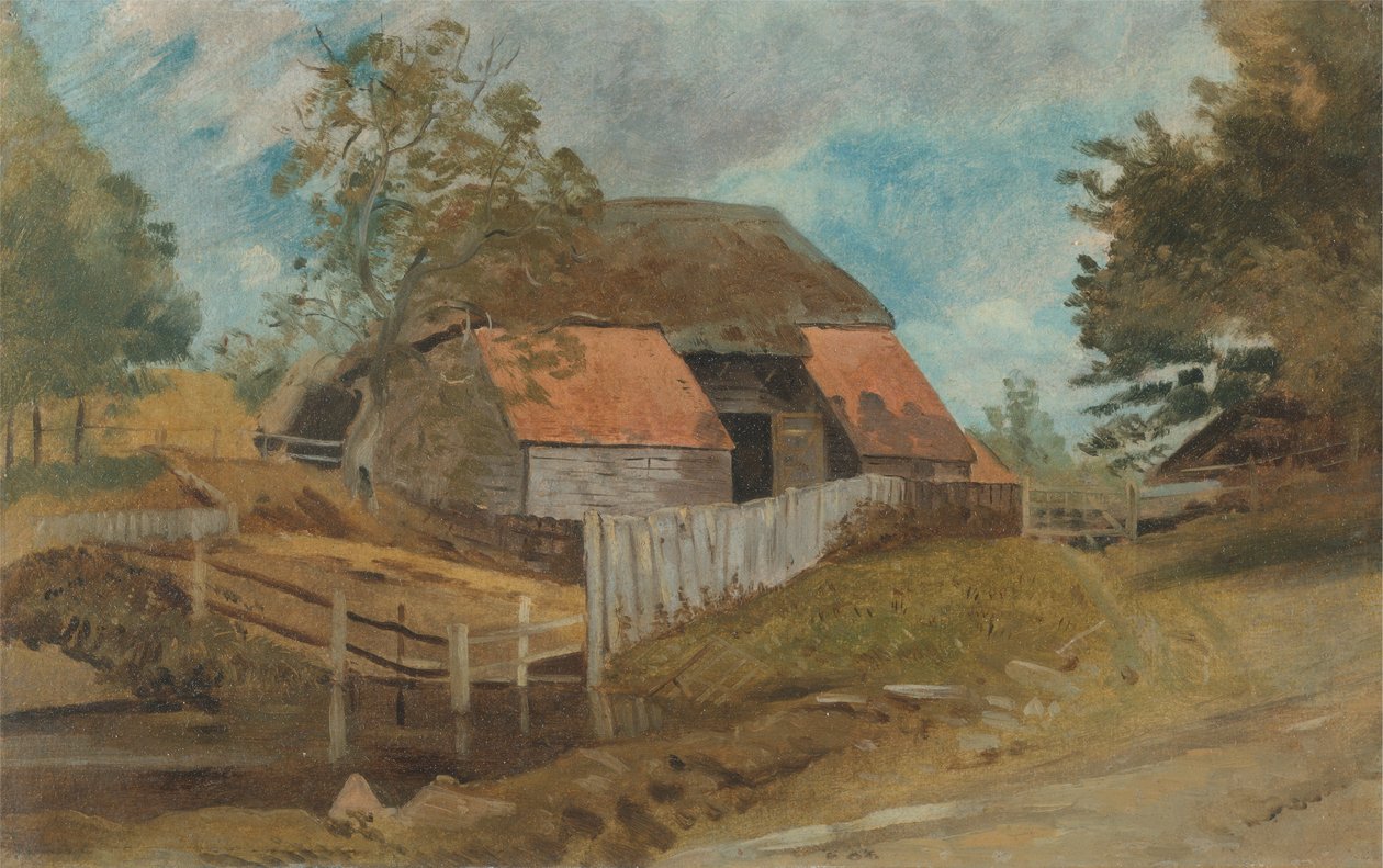 Oude schuur door Lionel Constable