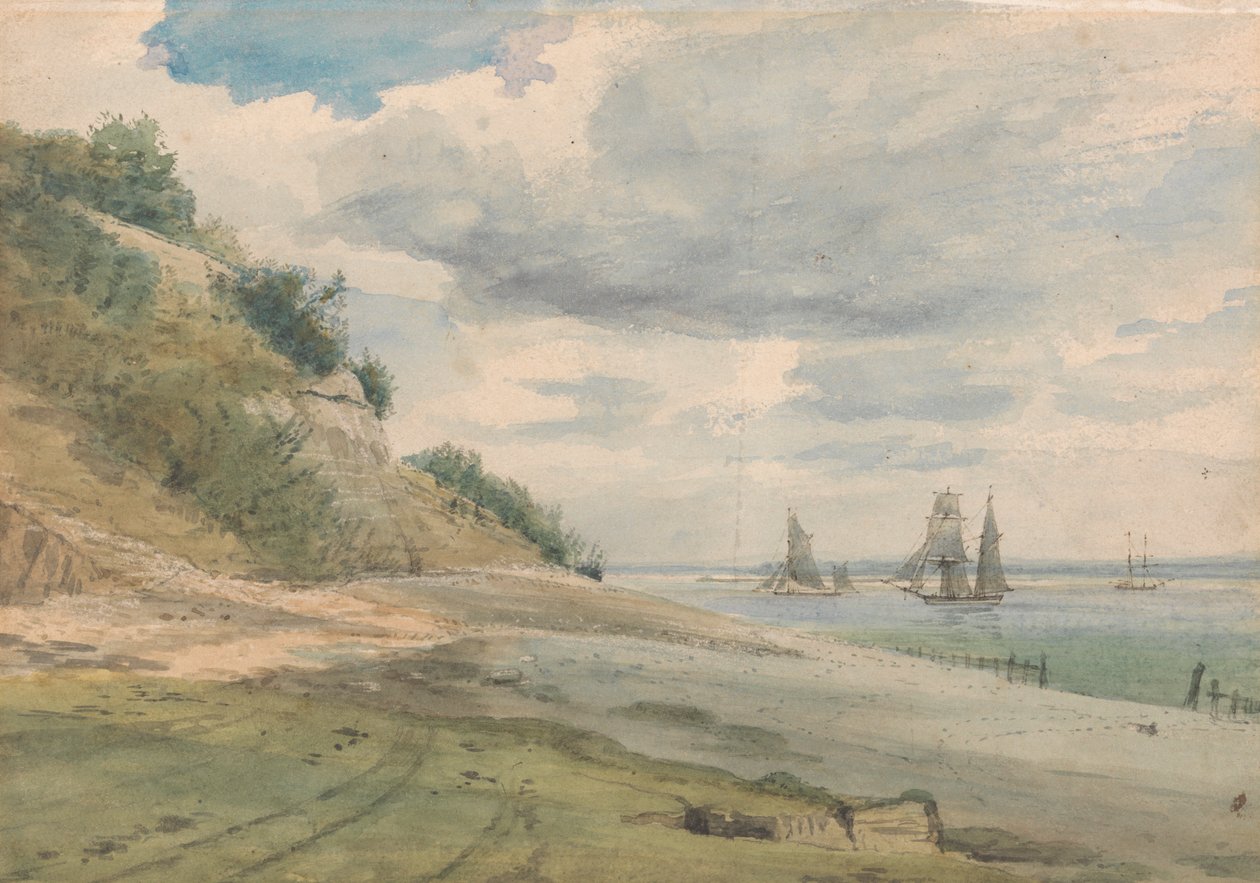 Uitzicht nabij Walton on Naze door Lionel Constable