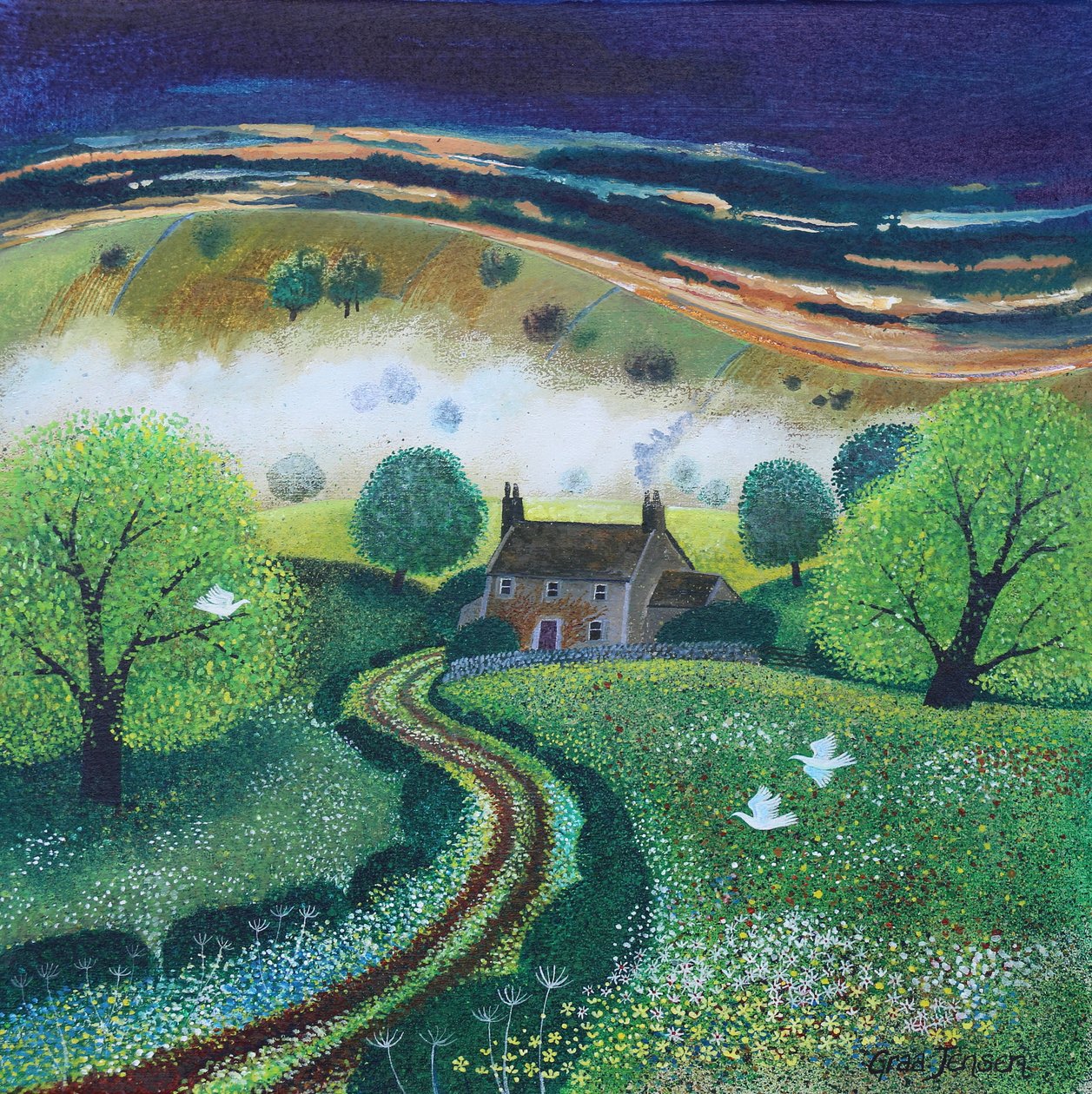 Smoky Valley, 2024 (acrylverf op doek) door Lisa Graa Jensen