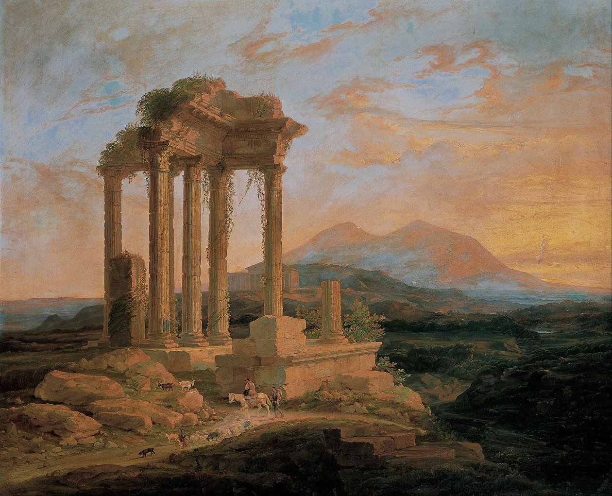 Landschap met ruïnes door Lluís Rigalt
