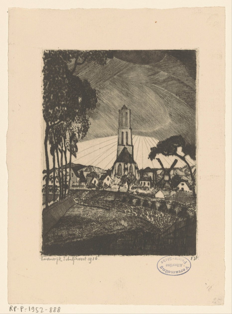 Lienden door Lodewijk Schelfhout (signed by artist)