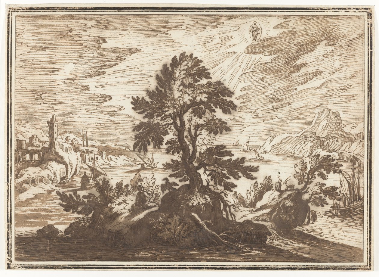 Johannes de Evangelist op Patmos door Lodewijk Toeput