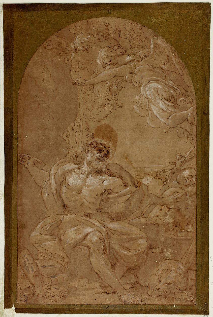Studie voor Sint-Hieronymus door Lodovico Carracci