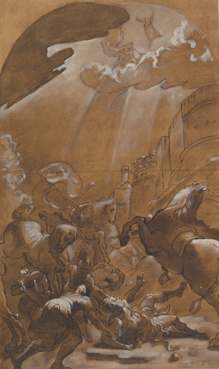 De bekering van Sint Paulus, ca. 1587-1589 door Lodovico Carracci