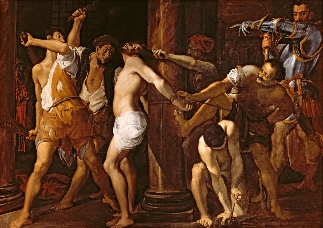 De Geseling van Christus, 1586-87 door Lodovico Carracci