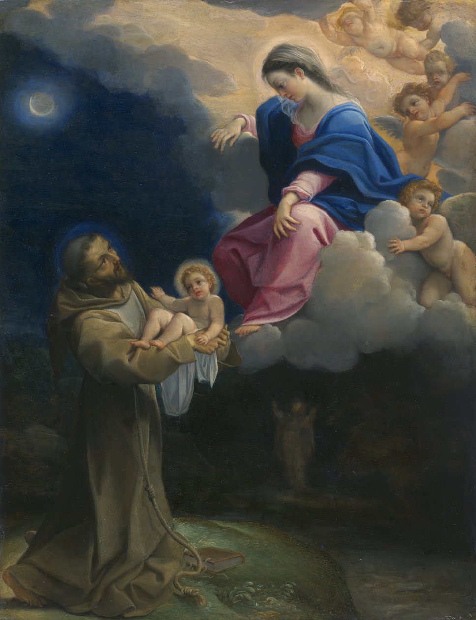 De visioen van Sint Franciscus door Lodovico Carracci
