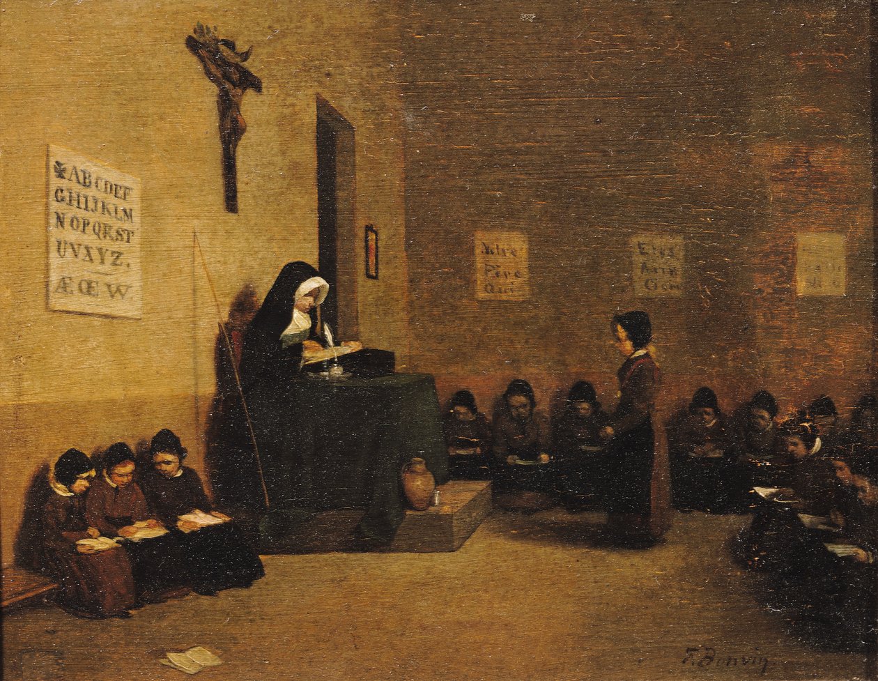 De schooljuffrouw door Léon Bonvin