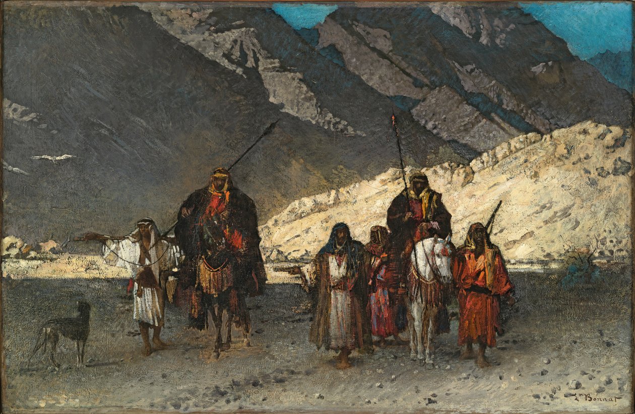 Arabische sjeiks in de bergen door Léon Bonnat