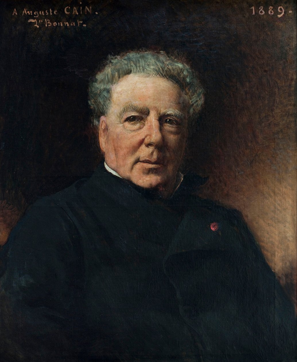 Portret van Auguste-Nicolas Caïn door Léon Bonnat