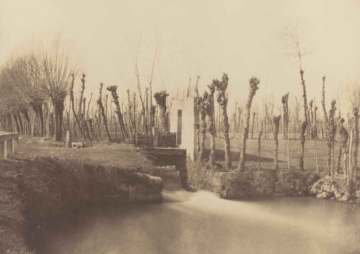 Landschap, Montebello, ca. 1860 door Léon Gérard