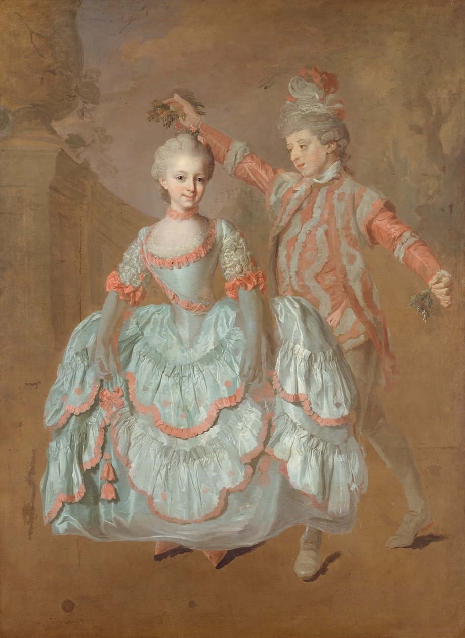 Dansende kinderen, c.1760 door Lorens the Younger Pasch