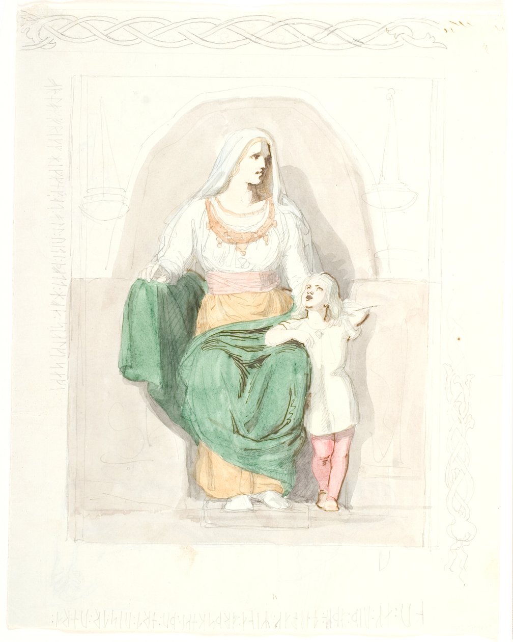 Frigga met Gersimi door Lorenz Frølich