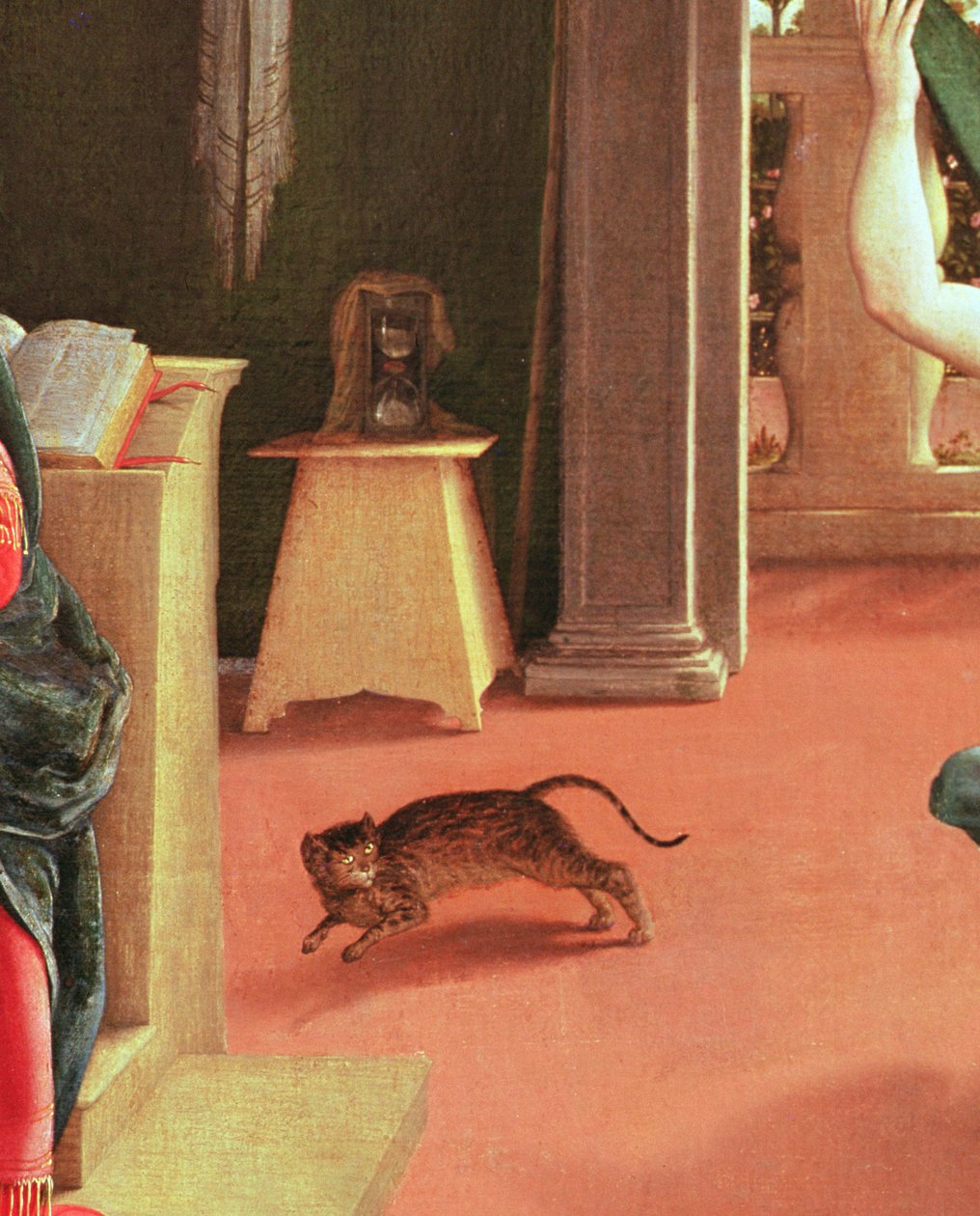 De Annunciatie, ca. 1534-35 (detail) door Lorenzo Lotto