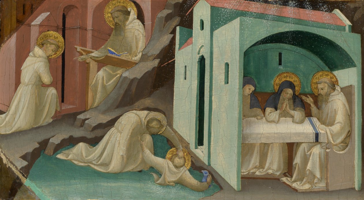 Incidenten in het leven van Sint Benedictus, 1409, Londen NG door Lorenzo Monaco