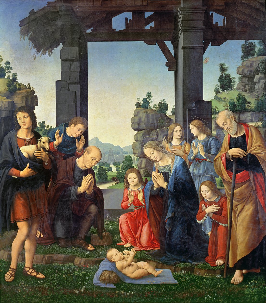 Aanbidding van de herders, ca. 1510 door Lorenzo di Credi
