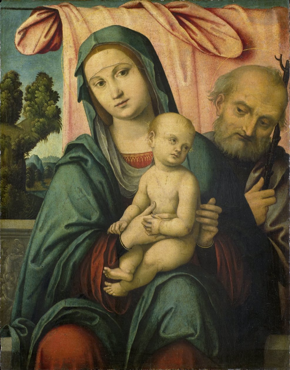 De Heilige Familie door Lorenzo Costa (attributed to)