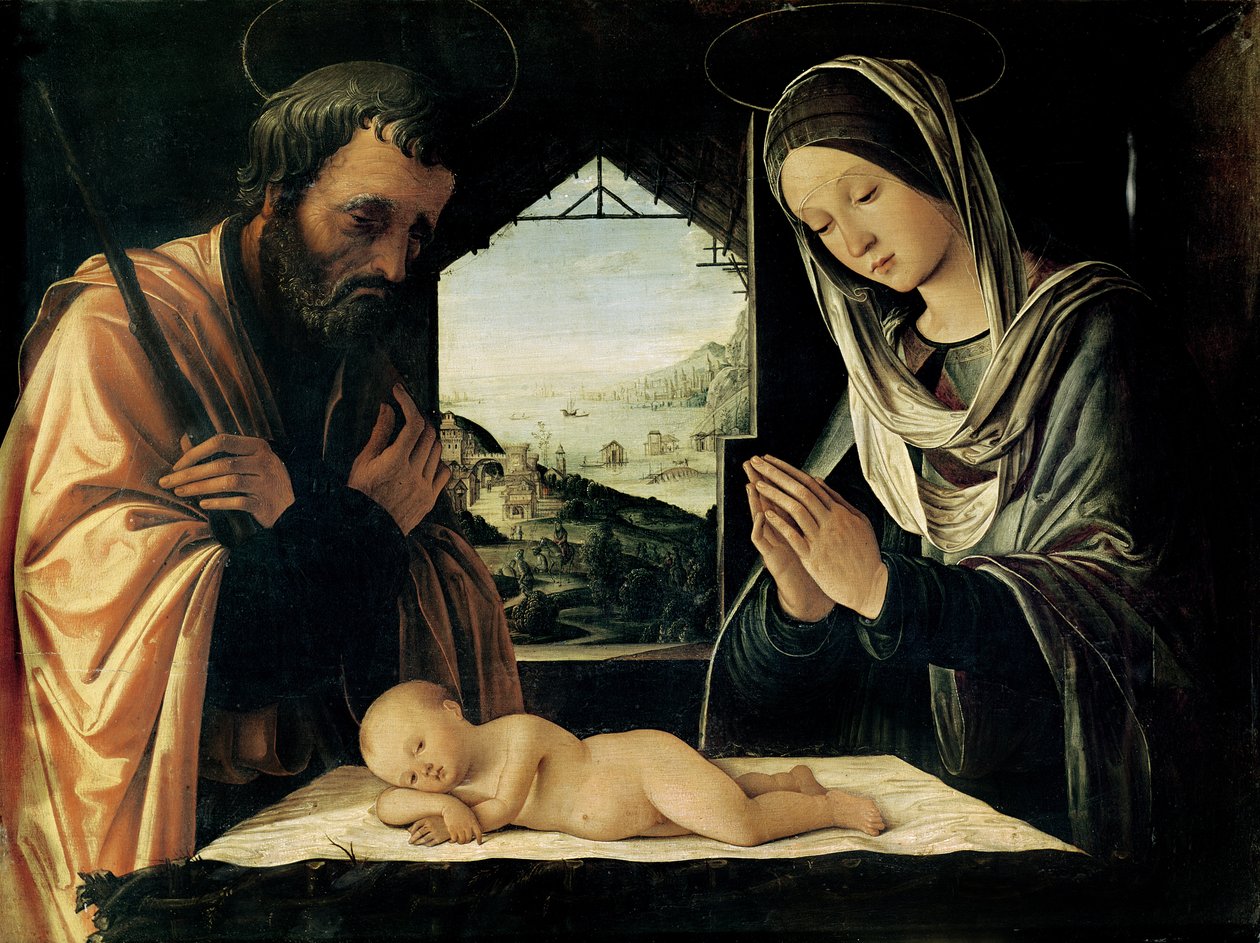 De Geboorte van Christus, c.1490 door Lorenzo Costa
