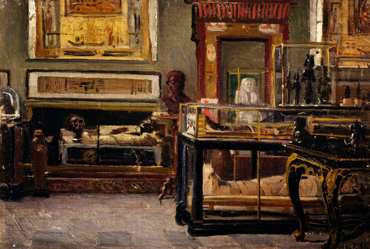 Hal van het Egyptisch Museum in Turijn door Lorenzo Delleani