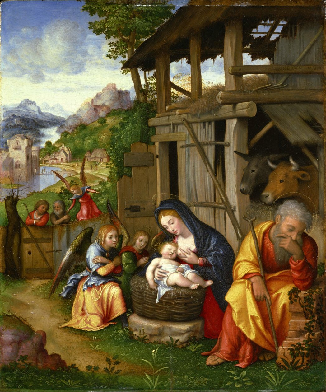 De Geboorte, ca. 1515 door Lorenzo Leonbruno