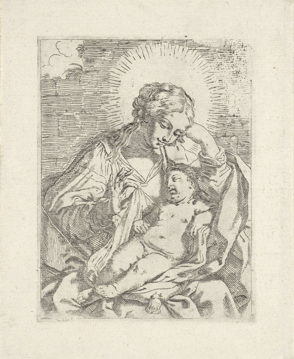 Maria met Kind door Lorenzo Loli