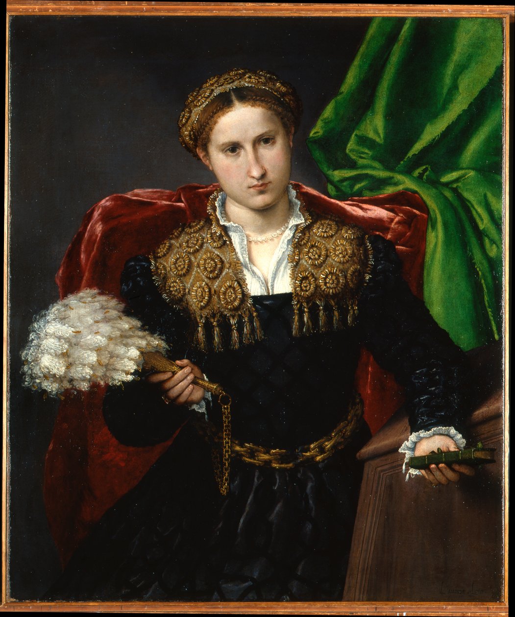 Portret van Laura da Pola door Lorenzo Lotto