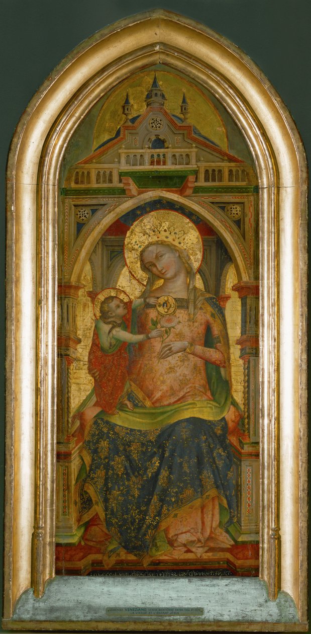 Madonna met kind, goudgrond ... door Lorenzo Veneziano