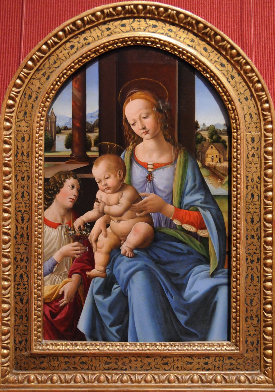 Madonna en Kind door Lorenzo di Credi