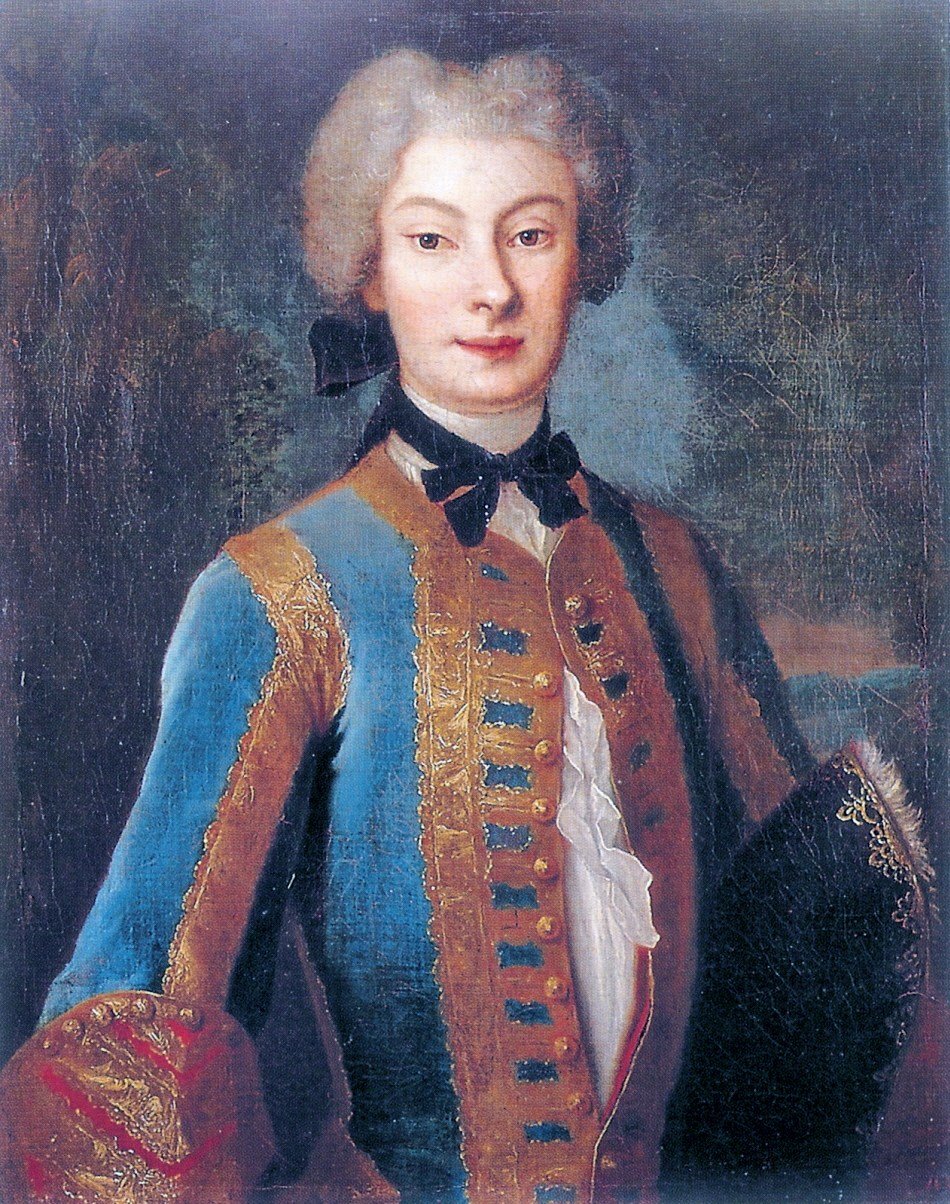 Anna Orzelska in rijgewaad door Louis de Silvestre
