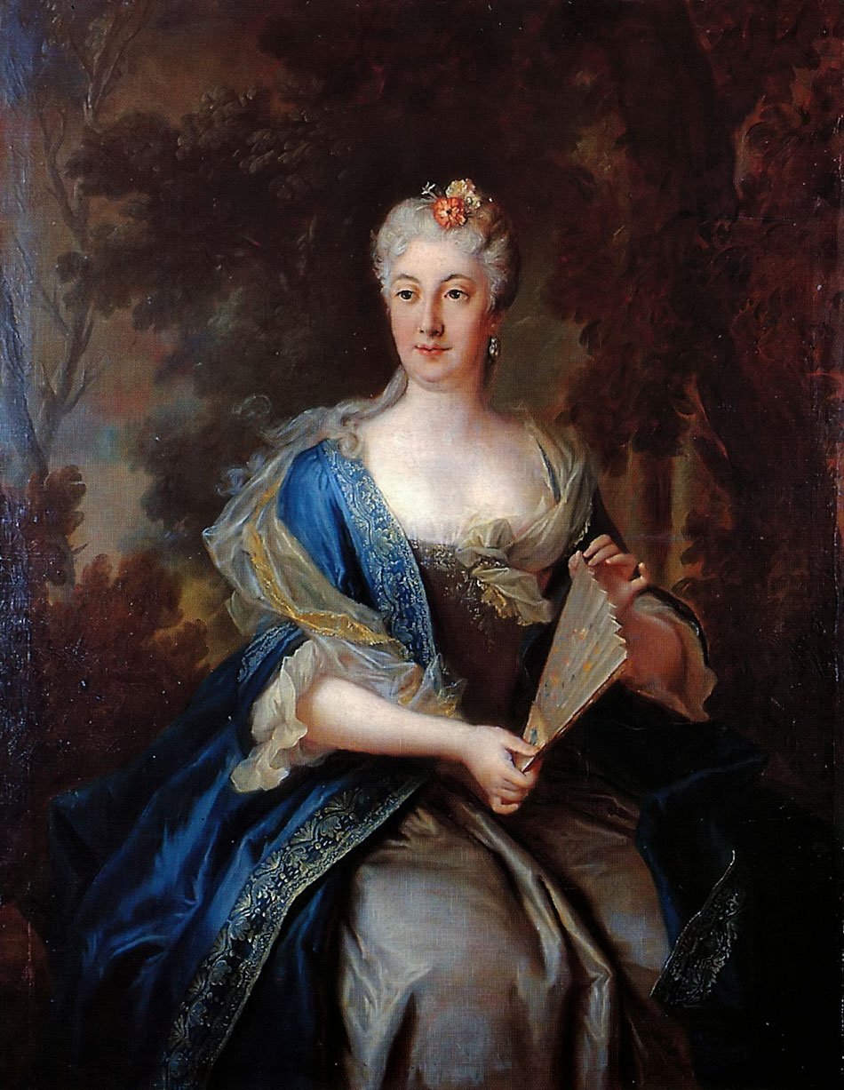 Portret van Katarzyna Barbara Radziwiłł door Louis de Silvestre