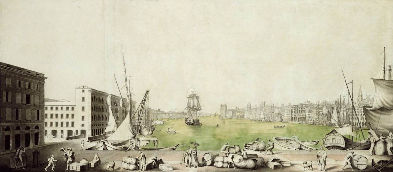 De haven van Marseille door Louis Amphoux