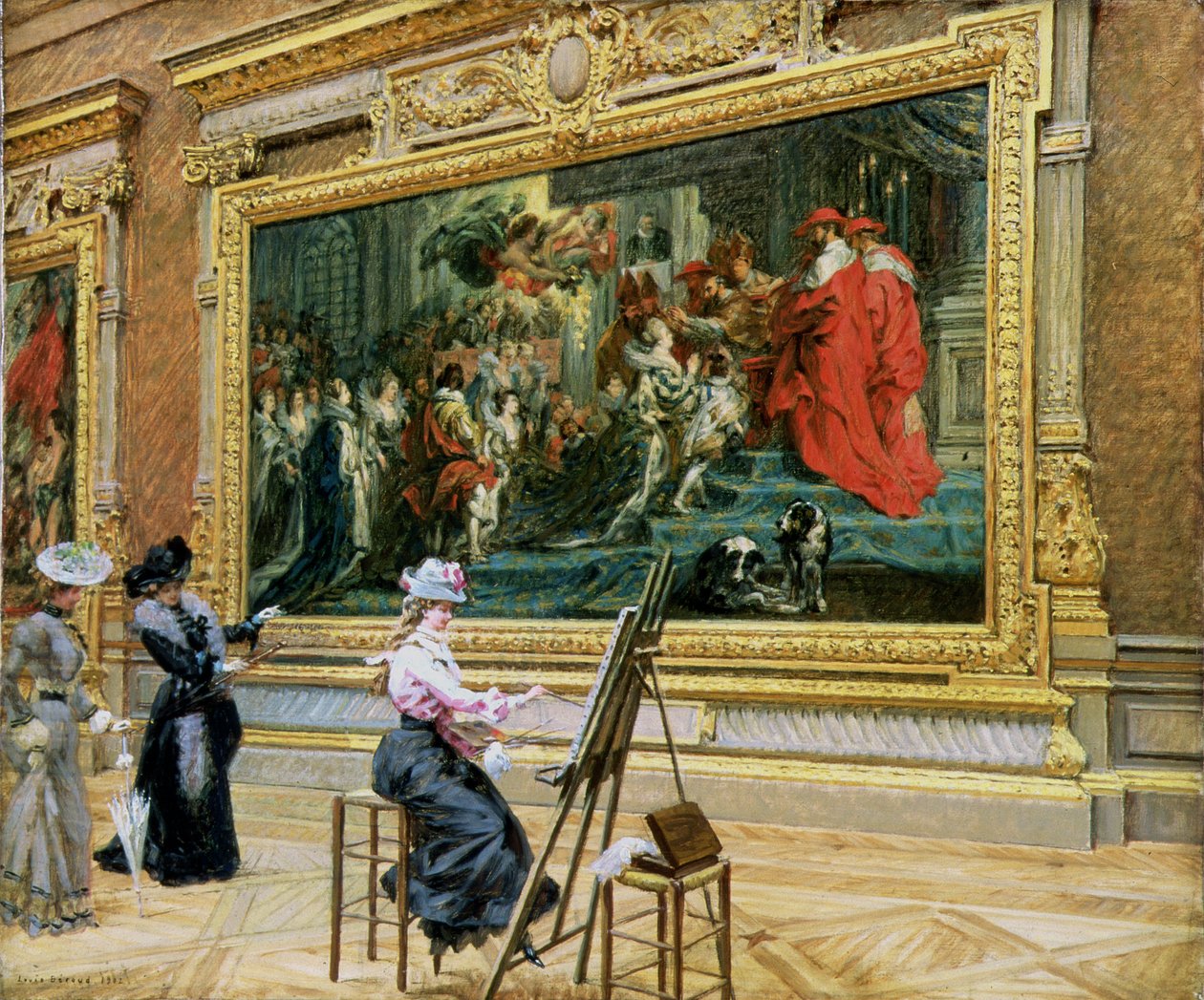 De ijverige leerling in de Rubenszaal door Louis Beroud