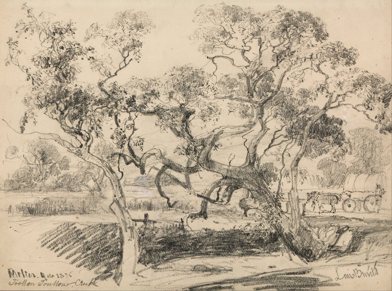 Toolern Creek, Melton door Louis Buvelot