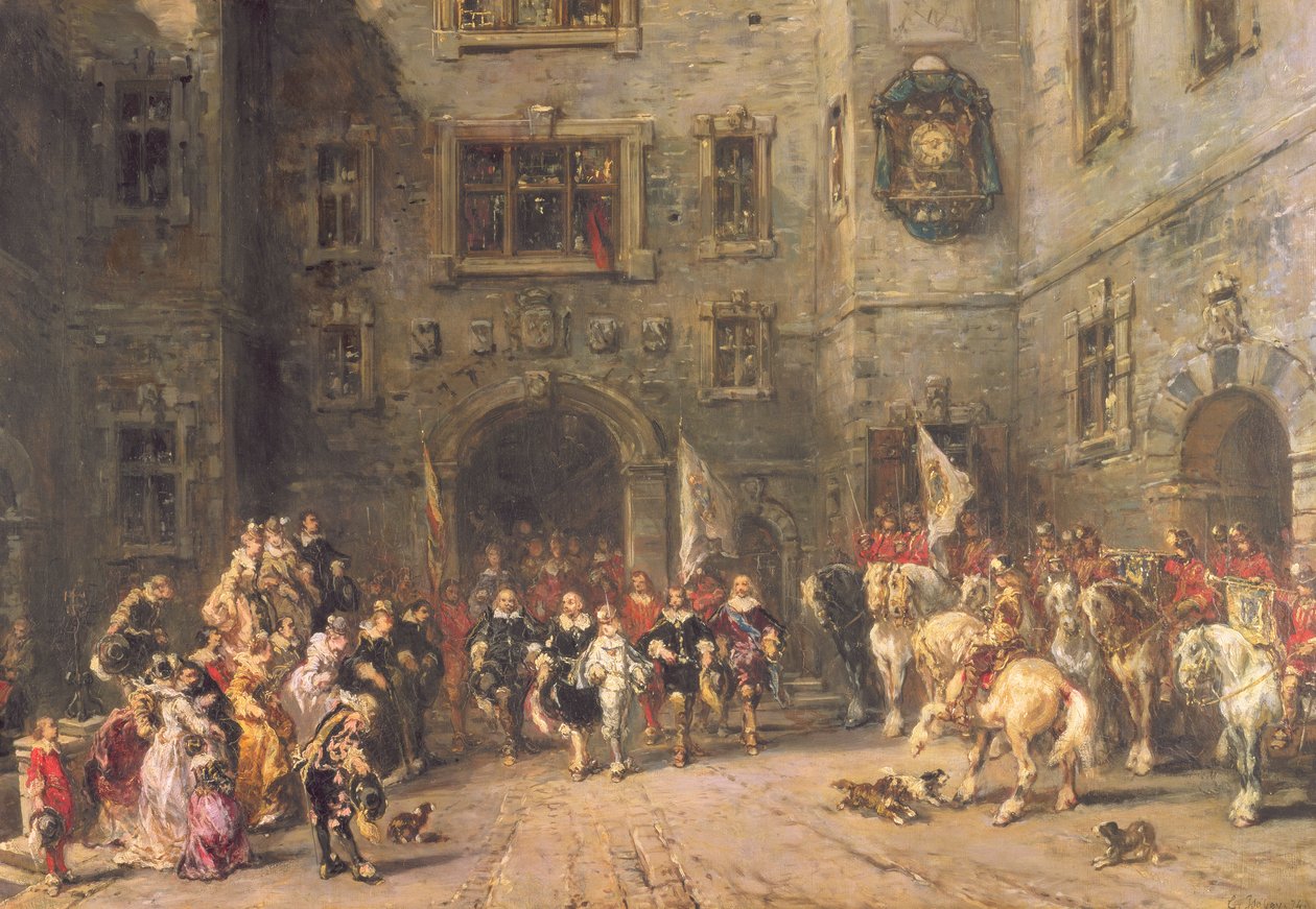 Lodewijk XIII in het kasteel van Blois, 1874 door Eugene Isabey