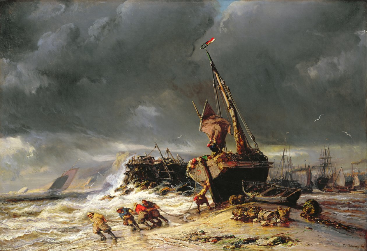 Laag tij, 1861 door Eugene Isabey