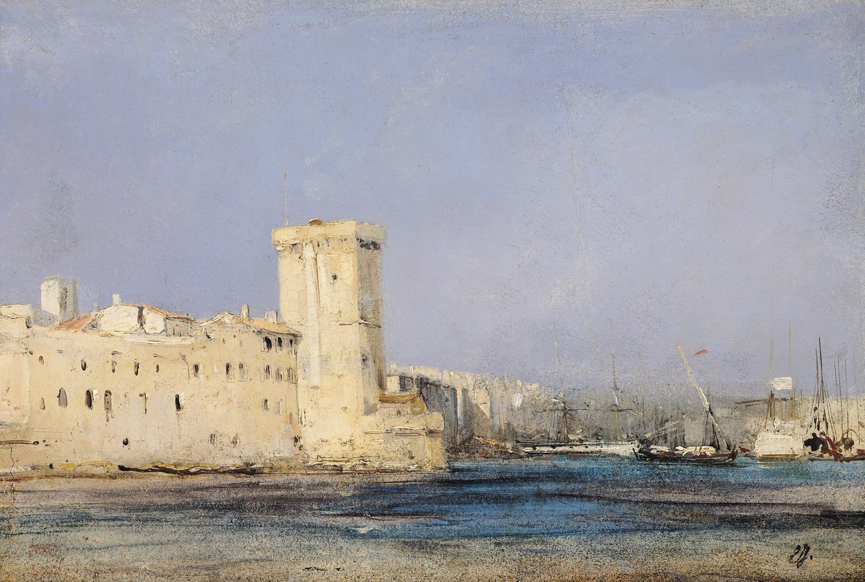Marinefort, 19e eeuw door Eugene Isabey