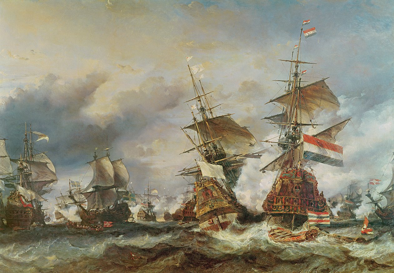 De Slag bij Texel, 29 juni 1694 door Eugene Isabey