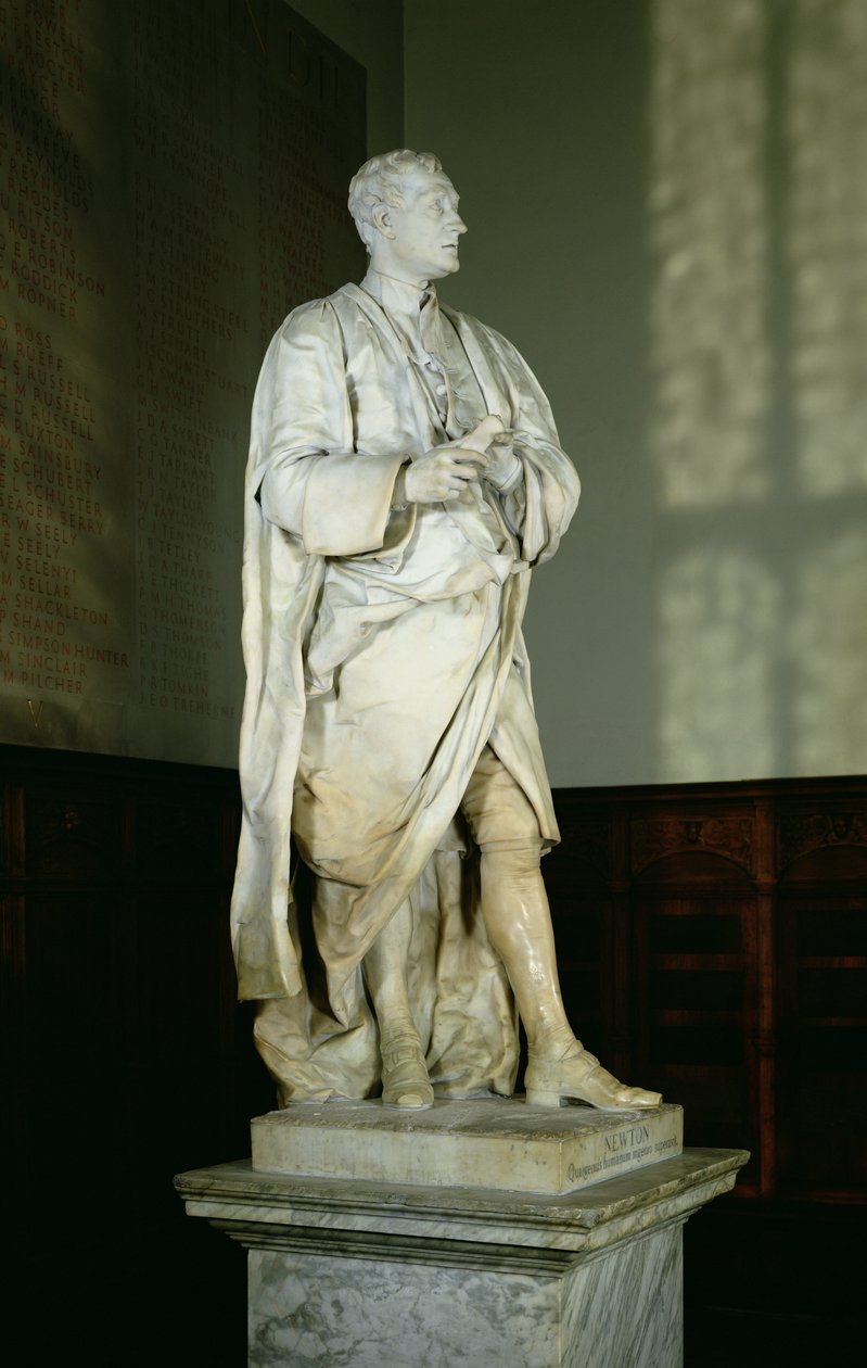 Sir Isaac Newton (1642-1727) (marmer) door Louis Francois Roubillac