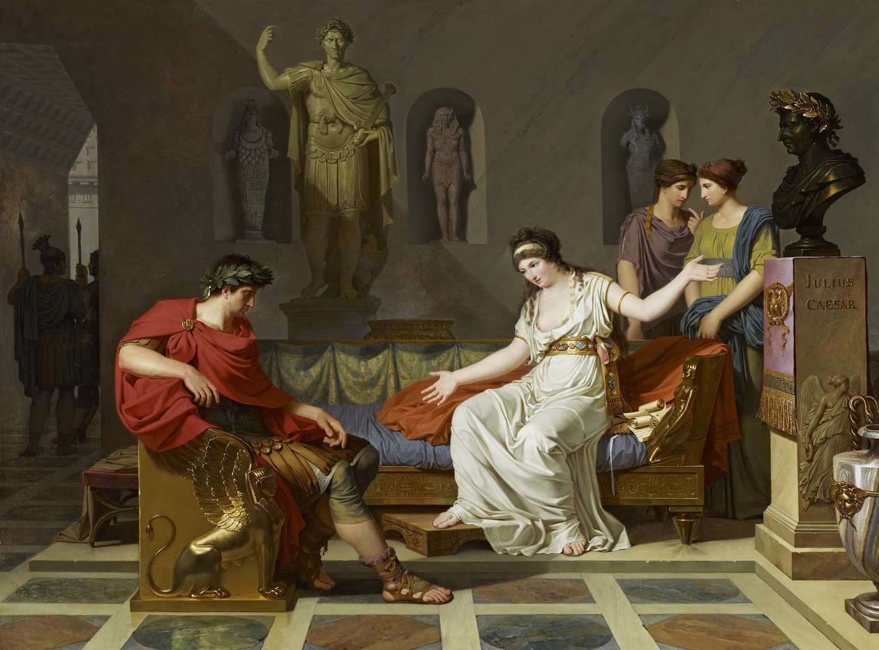 Cleopatra en Octavianus door Louis Gauffier