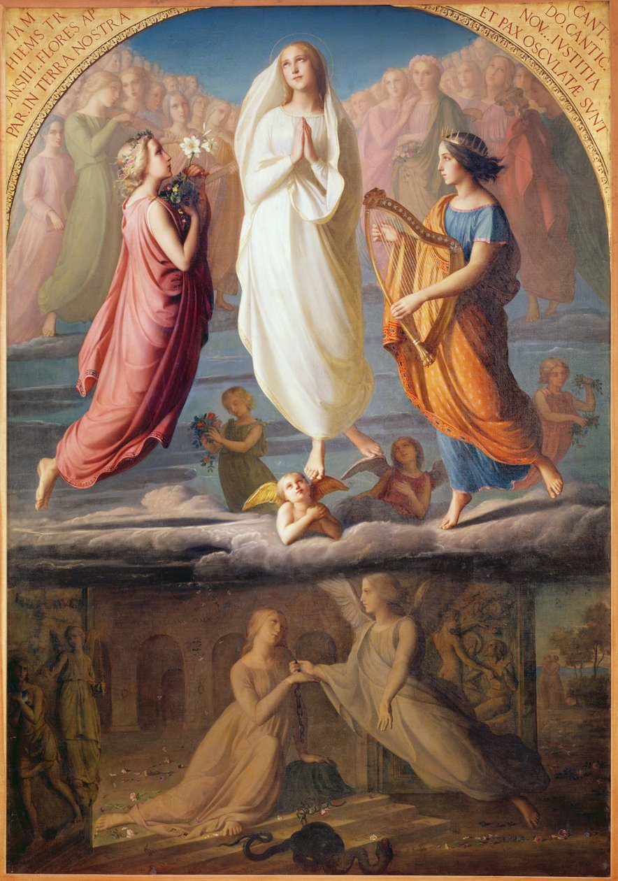 De tenhemelopneming van de Maagd, 1844 door Louis Janmot