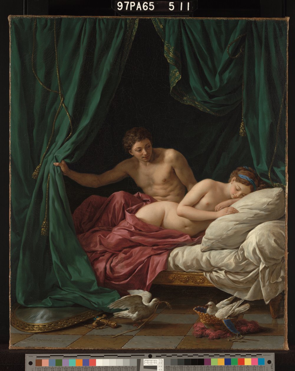 Mars en Venus, allegorie van vrede door Louis Jean François Lagrenée