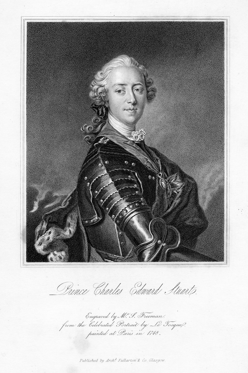 Prins Charles Edward Stuart, prent gemaakt door S. Freeman, c.1849 door Louis Tocqué