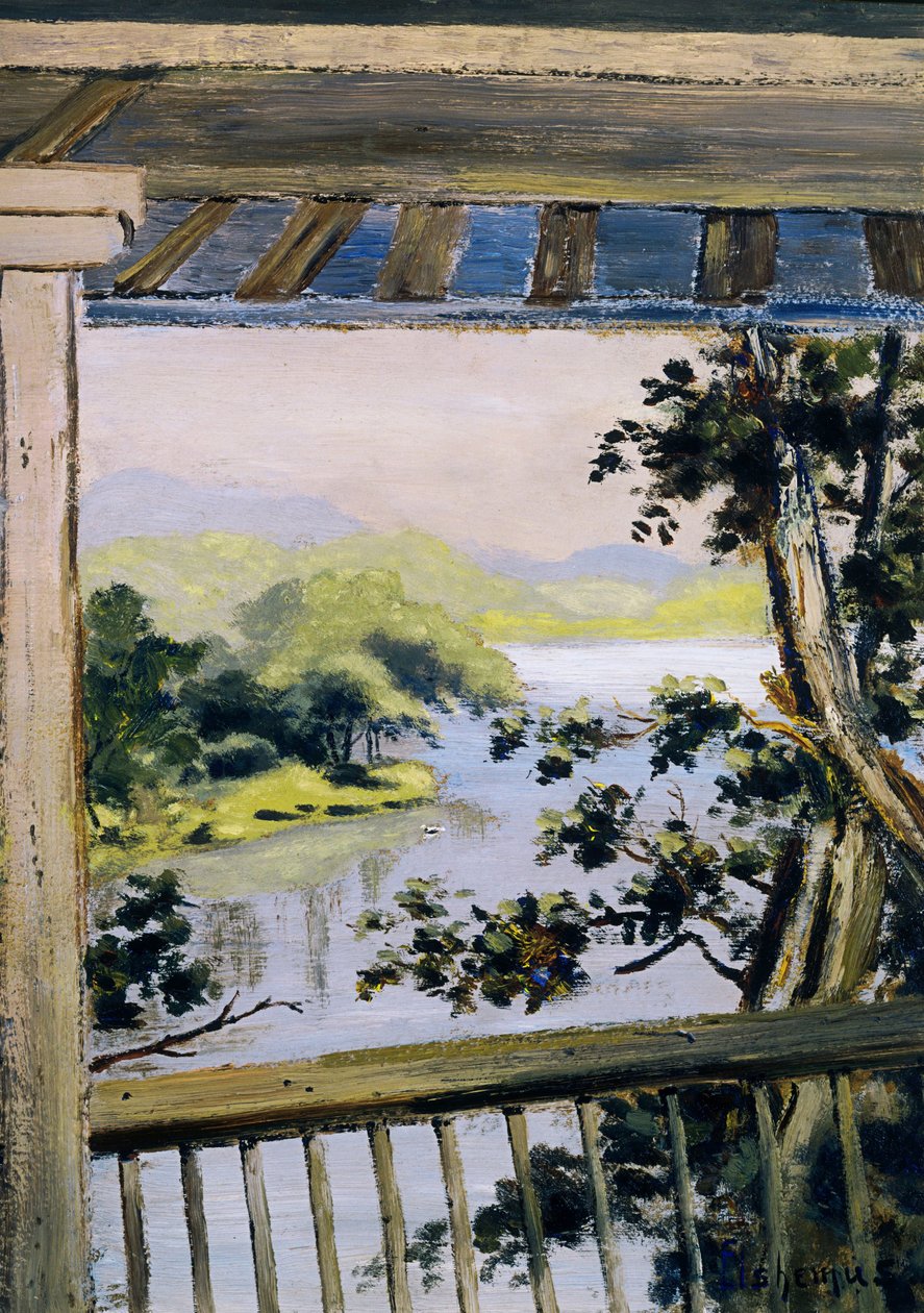 Balkon, Delaware Water Gap door Louis Michel Eilshemius