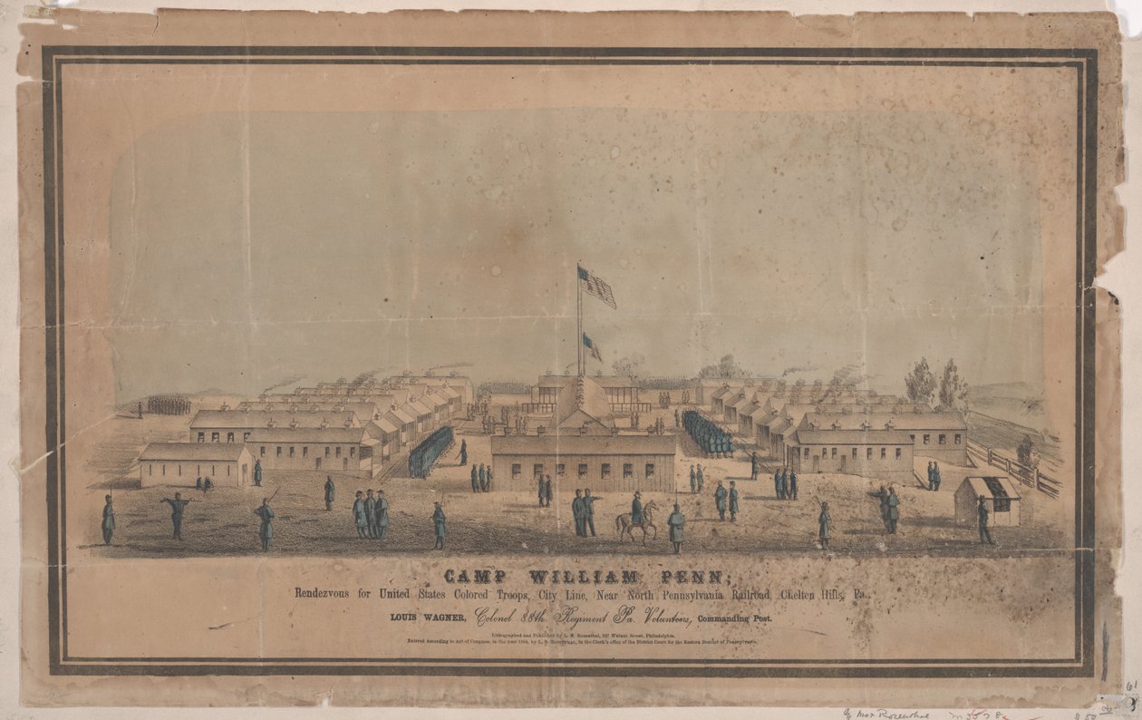 Kamp William Penn, c.1864 door Louis N. Rosenthal