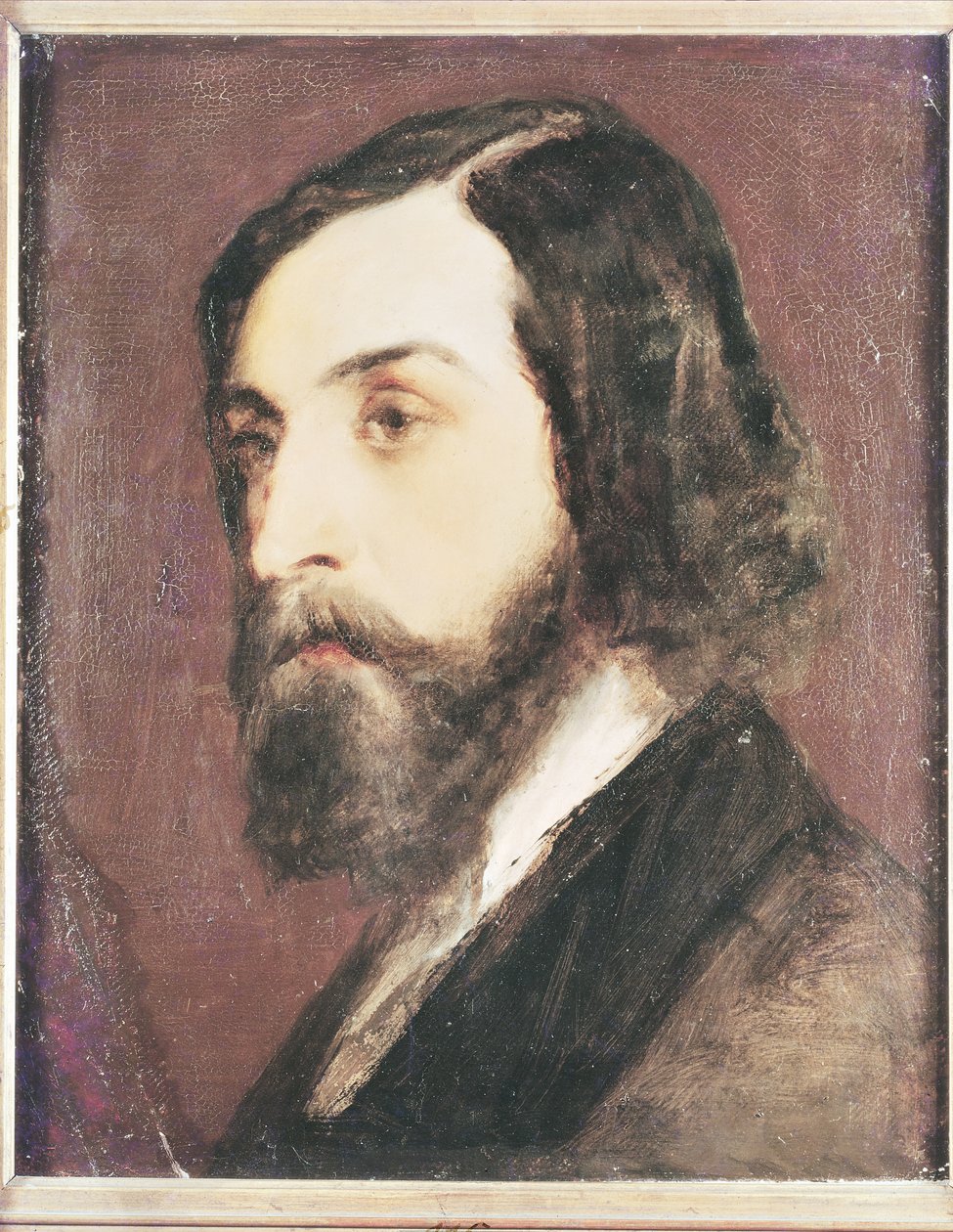 Portret van Alfred de Musset (1810-57) door Louis Picard