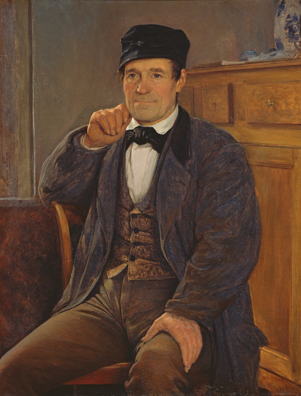 Portret van de vader van de kunstenaar door Louis Pion