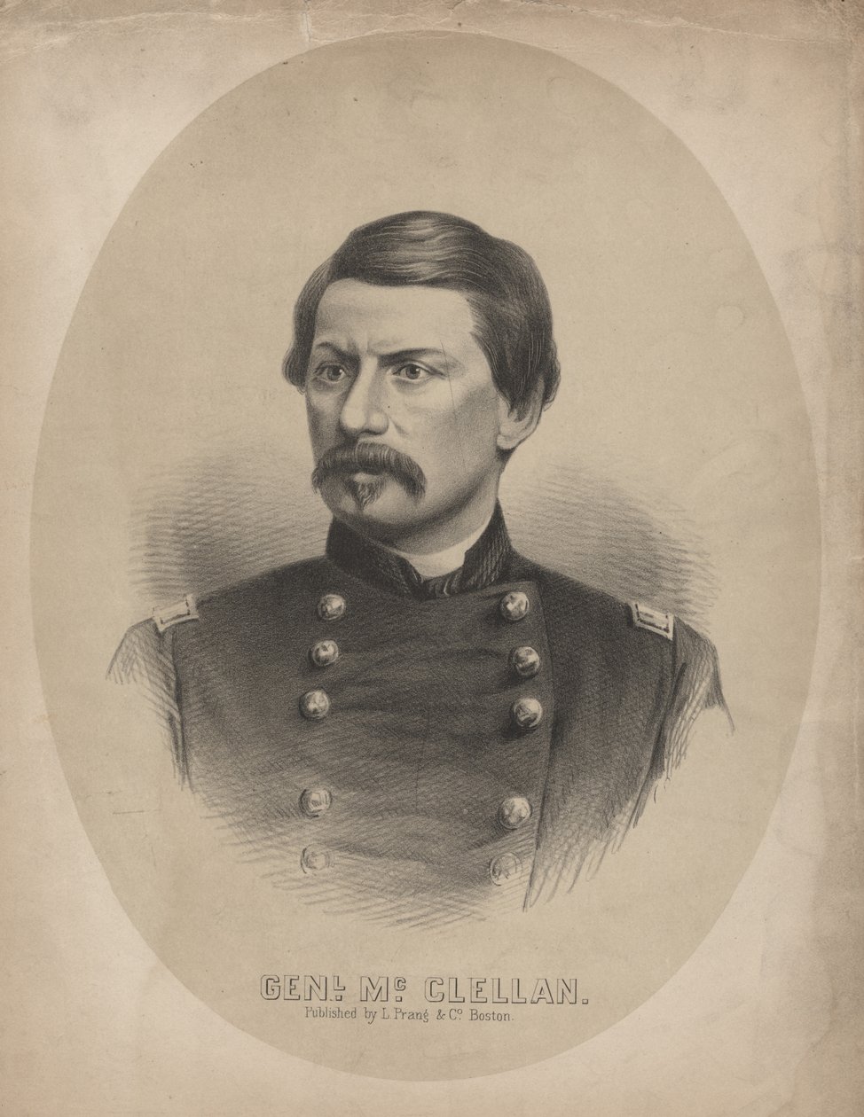 Generaal McClellan, 1862 door Louis Prang