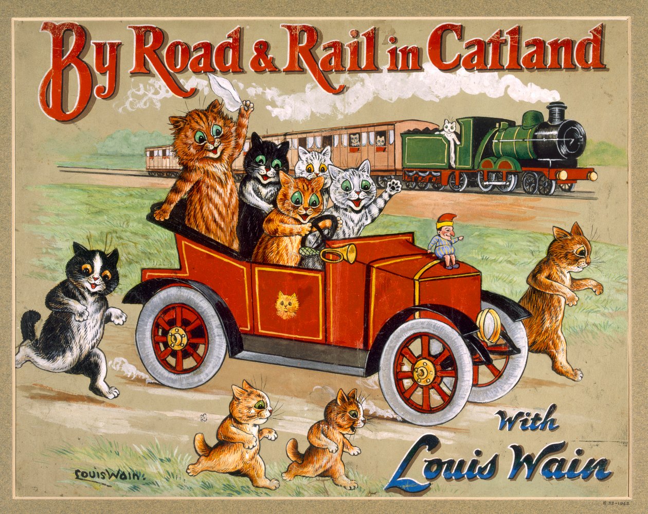 Per Weg en Spoor in Katland, 20e door Louis Wain