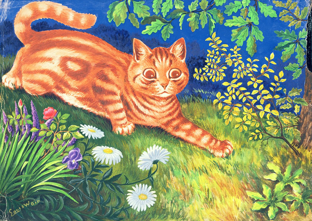 Kat die Sluipt door Louis Wain